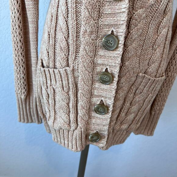 NWT Vintage Moda International Cable Knit Button Up Sweater size Small Academia - Picture 10 of 12